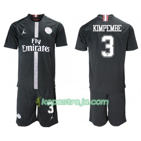 Billiga Fotbollströjor Paris Saint Germain Kimpembe 3 Jodan Svart Barn Tredje tröja 2018/19 Kortärmad